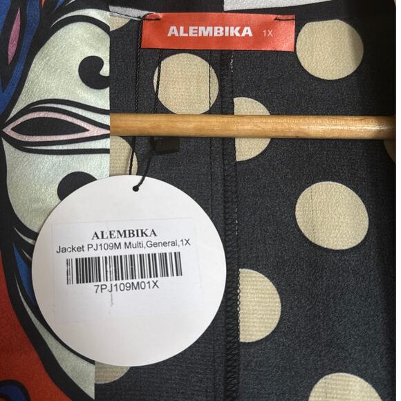 Alembika Paisley Dot Long Kimono Jacket Robe Satin Women's Size 1X Multi NWT - Picture 12 of 13